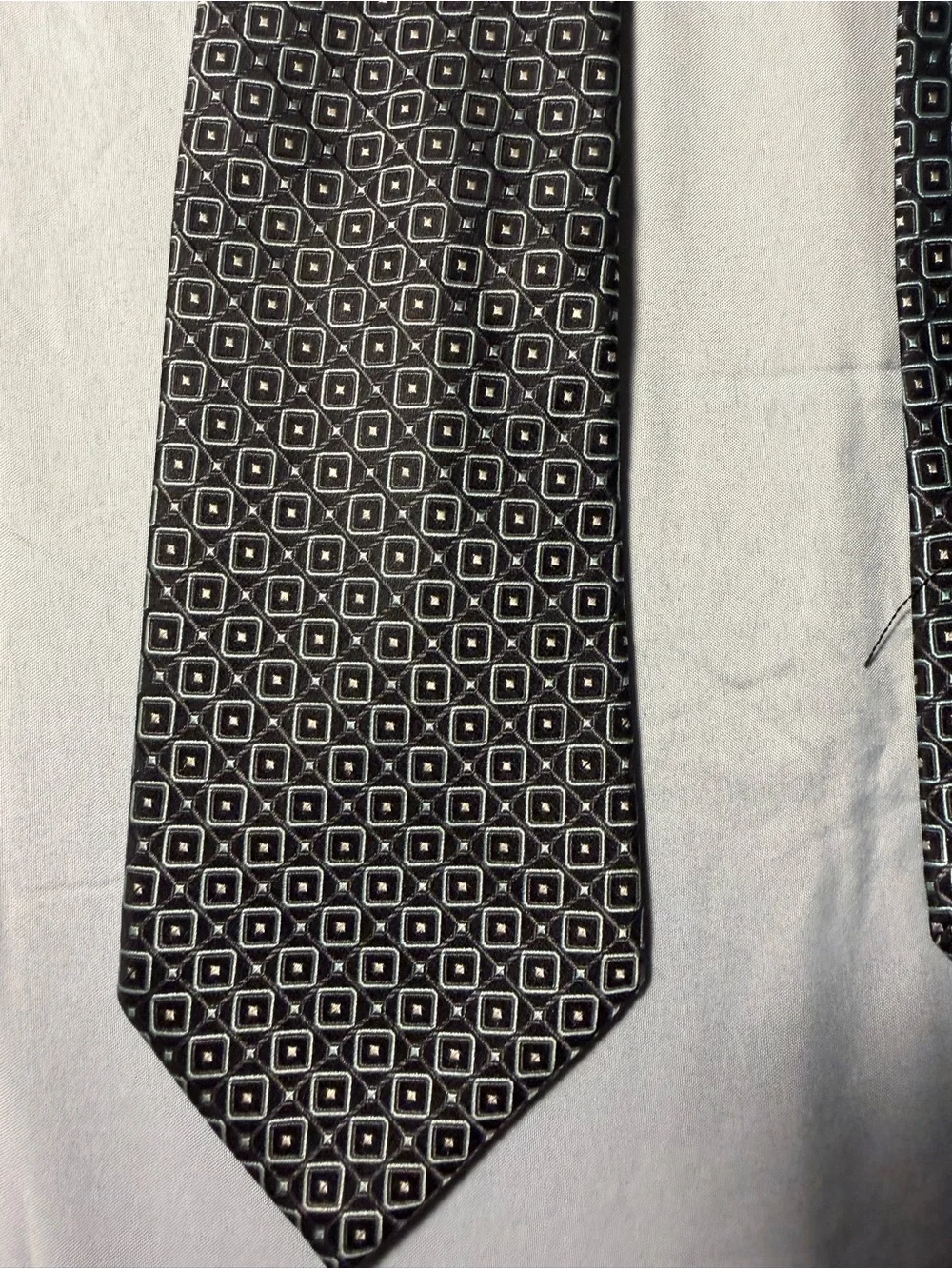 Classic Black Geometric Men's Tie - Hathaway